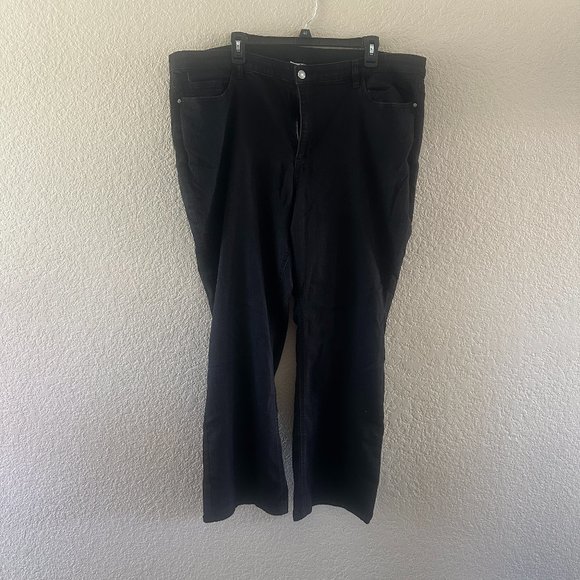 Catherines Black Bootcut Denim Jeans Size 24W - Picture 1 of 5